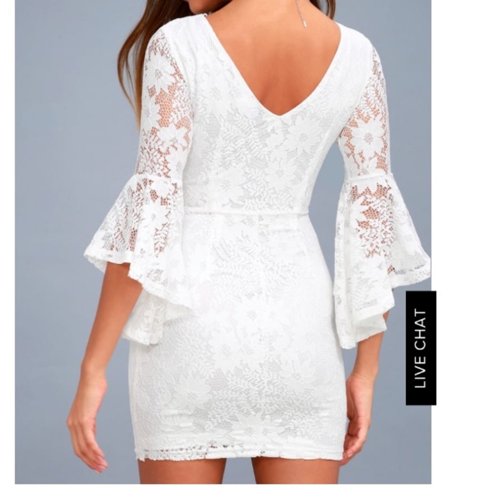 Lulu’s White lace dress